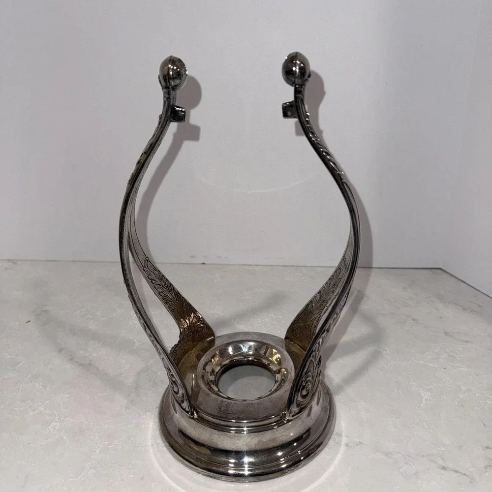 Vtg Silverplate NEWPORT by GORHAM Victorian Coffee Tea Carafe Holder Stand Only